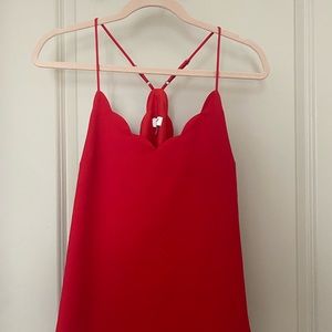 J Crew | Scalloped hem tank